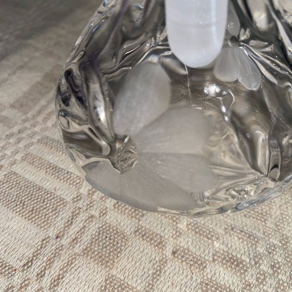 Vintage 1990 Princess House Cut Crystal/ Etched Glass Perfume Bottle - Picture 2 of 4